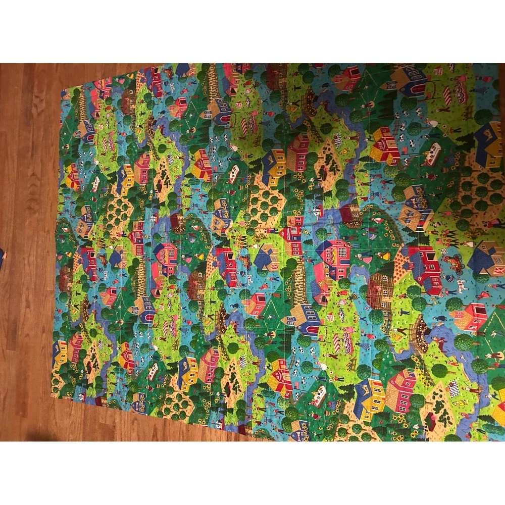 Patchwork Quilt 34x46 Multi Character SpongeBob Garfield Kids
